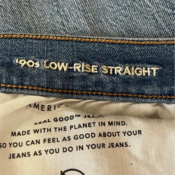 American Eagle 90’s low rise straight leg jeans size 16 short - Picture 5 of 5